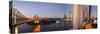 Story Bridge, Kangaroo Point, Brisbane River and City Centre at Dawn, Brisbane, Queensland, Austral-Nick Servian-Stretched Canvas