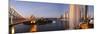 Story Bridge, Kangaroo Point, Brisbane River and City Centre at Dawn, Brisbane, Queensland, Austral-Nick Servian-Mounted Photographic Print