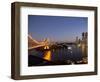 Story Bridge, Kangaroo Point, Brisbane River and City Centre at Night, Brisbane, Queensland, Austra-Nick Servian-Framed Photographic Print