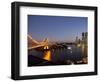 Story Bridge, Kangaroo Point, Brisbane River and City Centre at Night, Brisbane, Queensland, Austra-Nick Servian-Framed Photographic Print