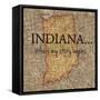 Story Indiana-Tina Carlson-Framed Stretched Canvas