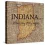Story Indiana-Tina Carlson-Stretched Canvas