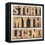 Story, Myth, Legend-PixelsAway-Framed Stretched Canvas