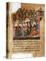 Story of Bayad and Riyad, 13-15th C. Iberian Islamic Miniature with Arabic Text-null-Stretched Canvas