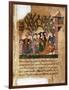 Story of Bayad and Riyad, 13-15th C. Iberian Islamic Miniature with Arabic Text-null-Framed Art Print