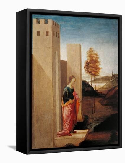 Story of Esther. Queen Vasthi Leaving the Ream-Filippino Lippi-Framed Stretched Canvas