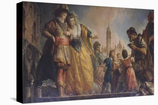 Story of Gualtiero, Count of Angers-Giuseppe Cades-Stretched Canvas