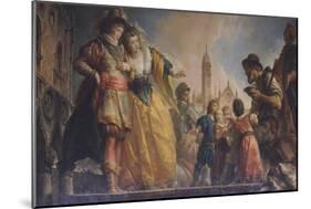 Story of Gualtiero, Count of Angers-Giuseppe Cades-Mounted Giclee Print