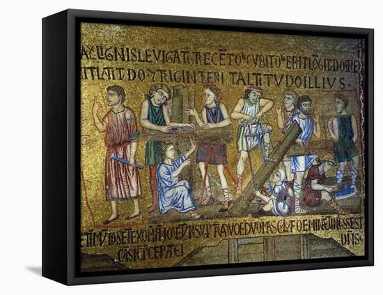 Story of Noah: the Building of the Ark, 11th Century-null-Framed Stretched Canvas