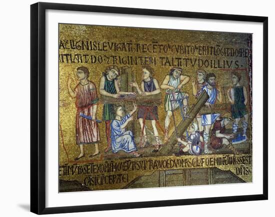 Story of Noah: the Building of the Ark, 11th Century-null-Framed Giclee Print