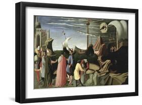 Story of Saint Luke Predella Triptych-Fra Angelico-Framed Giclee Print