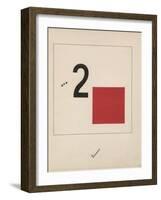 Story of Two Quadrats, 1920-El Lissitzky-Framed Giclee Print