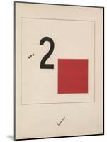 Story of Two Quadrats, 1920-El Lissitzky-Mounted Giclee Print