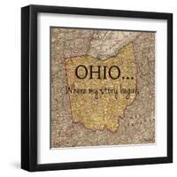 Story Ohio-Tina Carlson-Framed Art Print