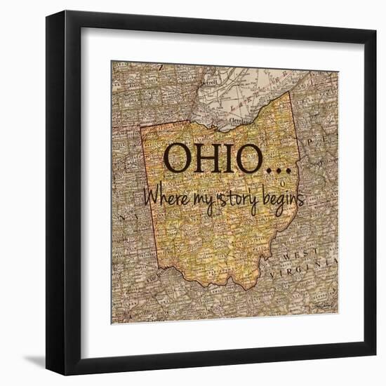 Story Ohio-Tina Carlson-Framed Art Print