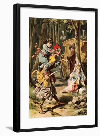 Story Scene from the Snow Queen-null-Framed Giclee Print
