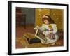 Story Time-Charles Haigh-Wood-Framed Giclee Print