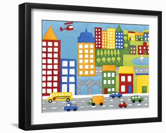 Storybook City-Chariklia Zarris-Framed Art Print