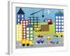 Storybook Construction Site-Chariklia Zarris-Framed Art Print