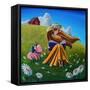 Storytime On The Farm-Cindy Thornton-Framed Stretched Canvas