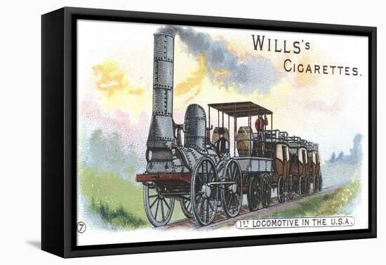 Stourbridge Lion, Steam Locomotive, C1830-null-Framed Stretched Canvas