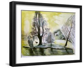 Stourhead, Evening Lake-Mary Kuper-Framed Giclee Print