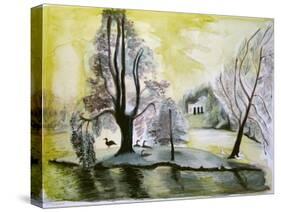 Stourhead, Evening Lake-Mary Kuper-Stretched Canvas