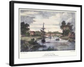 Stourport-On-Severn, Worcestershire, from Above the Bridge, C1795-Samuel Ireland-Framed Giclee Print