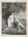 Adam and Eve Watched by an Angel-Stow-Mounted Art Print