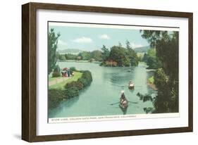 Stow Lake, Golden Gate Park, San Francisco, California-null-Framed Art Print