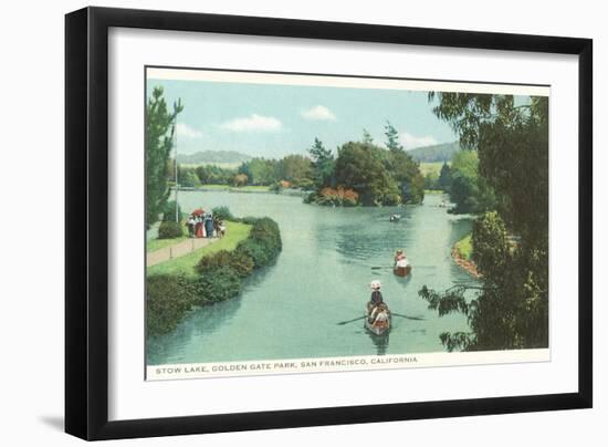 Stow Lake, Golden Gate Park, San Francisco, California-null-Framed Art Print