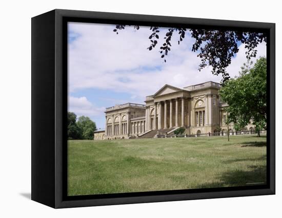 Stowe House, Stowe Landscaped Gardens, Buckinghamshire, England, United Kingdom-David Hunter-Framed Stretched Canvas