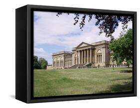 Stowe House, Stowe Landscaped Gardens, Buckinghamshire, England, United Kingdom-David Hunter-Framed Stretched Canvas