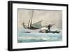 Stowing Sail-Winslow Homer-Framed Premium Giclee Print
