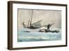 Stowing Sail-Winslow Homer-Framed Premium Giclee Print