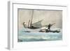 Stowing Sail-Winslow Homer-Framed Premium Giclee Print
