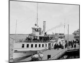 Str. Islander at Frontenac Wharf, Round Island, N.Y.-null-Mounted Photo