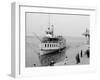 Str. Islander Nearing Frontenac Wharf, Round Island, N.Y.-null-Framed Photo