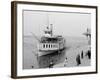 Str. Islander Nearing Frontenac Wharf, Round Island, N.Y.-null-Framed Photo