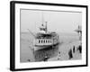 Str. Islander Nearing Frontenac Wharf, Round Island, N.Y.-null-Framed Photo