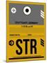 STR Stuttgart Luggage Tag I-NaxArt-Mounted Art Print