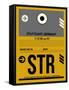 STR Stuttgart Luggage Tag I-NaxArt-Framed Stretched Canvas