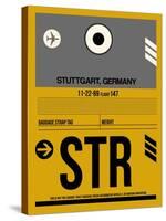 STR Stuttgart Luggage Tag I-NaxArt-Stretched Canvas