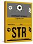 STR Stuttgart Luggage Tag I-NaxArt-Stretched Canvas