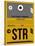 STR Stuttgart Luggage Tag I-NaxArt-Stretched Canvas