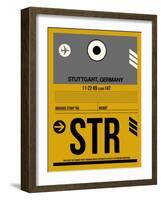 STR Stuttgart Luggage Tag I-NaxArt-Framed Art Print