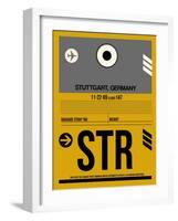 STR Stuttgart Luggage Tag I-NaxArt-Framed Art Print