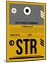 STR Stuttgart Luggage Tag I-NaxArt-Mounted Art Print