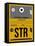 STR Stuttgart Luggage Tag I-NaxArt-Framed Stretched Canvas