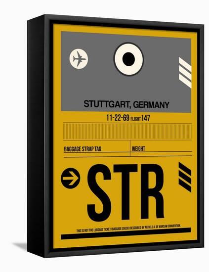 STR Stuttgart Luggage Tag I-NaxArt-Framed Stretched Canvas